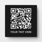 Hinzufügen eines eigenen QR Code Text Scan-Menülin Fotoplatte (Vorderseite)