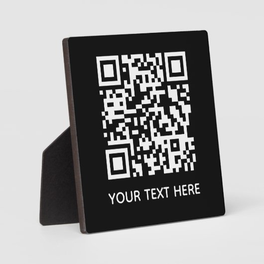 Hinzufügen eines eigenen QR Code Text Scan-Menülin Fotoplatte (Vorderseite)