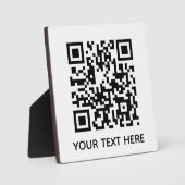Hinzufügen eines eigenen QR Code Text Scan-Menülin Fotoplatte (Vorderseite)