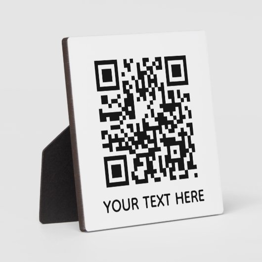 Hinzufügen eines eigenen QR Code Text Scan-Menülin Fotoplatte (Vorderseite)