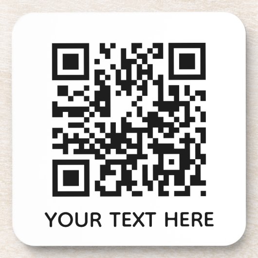 Hinzufügen eines eigenen QR Code Text Scan-Menülin Getränkeuntersetzer (Vorderseite)
