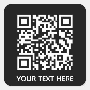 Hinzufügen eines eigenen QR Code Text Scan-Menülin Quadratischer Aufkleber