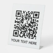 Hinzufügen eines eigenen QR Code Text Scan-Menülin Sockelschild (Vorderseite)