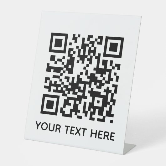 Hinzufügen eines eigenen QR Code Text Scan-Menülin Sockelschild (Vorderseite)