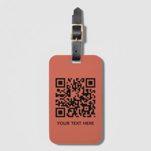 Hinzufügen eines eigenen QR Code Text Scan Minimal Gepäckanhänger