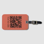 Hinzufügen eines eigenen QR Code Text Scan Minimal Gepäckanhänger (Vorderseite (Horizontal))