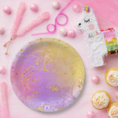 Hinzufügen eines Farbschlages mit runden Paper-Tel Pappteller (Party)