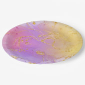 Hinzufügen eines Farbschlages mit runden Paper-Tel Pappteller (Schrägansicht)