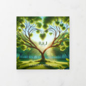 Hinzufügen eines fotoromantischen Programms für gr Dreifach-gefaltete Programmkarte (Cover)