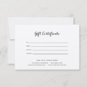 Hinzufügen eines Geschenkgutachtens für Logo-Skrip (Rückseite)