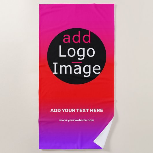 Hinzufügen eines individuell anpassbaren Logos für Strandtuch (Vorderseite)