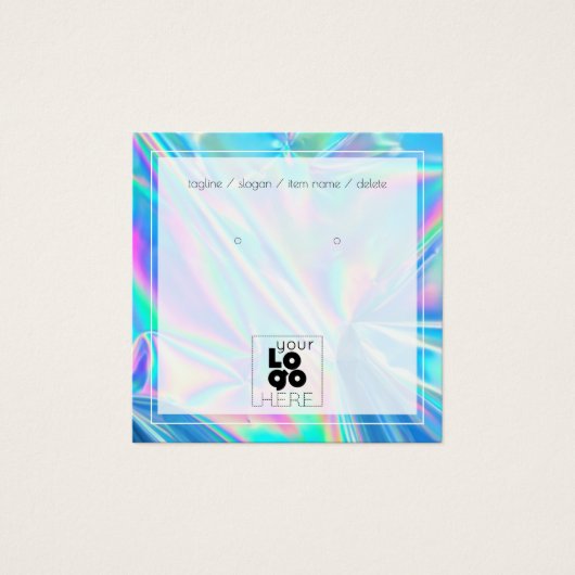 Hinzufügen eines Logo-Holografie-Iridescent-Earrin (Vorderseite)