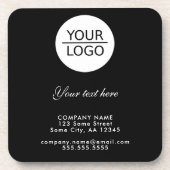 Hinzufügen eines Logos mit benutzerdefinierter Tex Getränkeuntersetzer (Vorderseite)