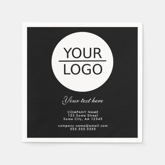 Hinzufügen eines Logos mit benutzerdefinierter Wer Serviette (Vorderseite)