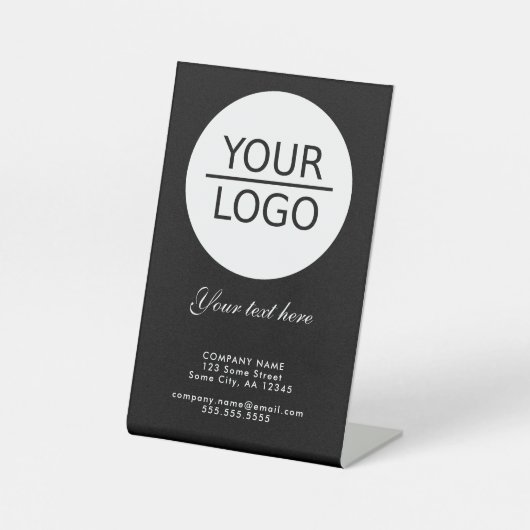 Hinzufügen eines Logos mit benutzerdefinierter Wer Sockelschild (Vorderseite)