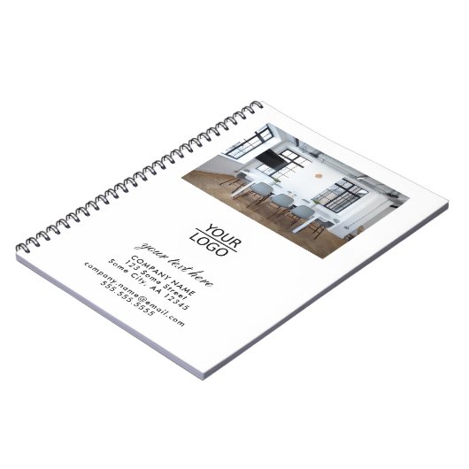 Hinzufügen eines Logos mit dem Foto "Benutzerdefin Notizblock (Linke Seite)