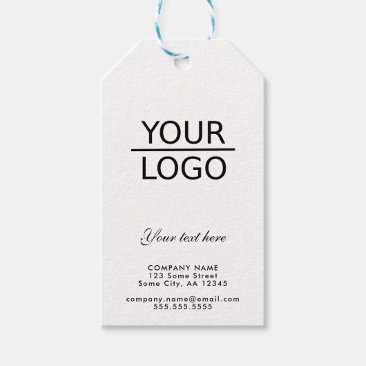 Hinzufügen eines Logos mit dem Werbeaktion "Benutz Geschenkanhänger (Vorderseite)