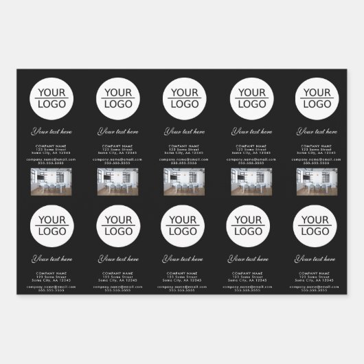 Hinzufügen eines Logos mit der Werbeaktion für ben Geschenkpapier Set (Vorderseite 2)