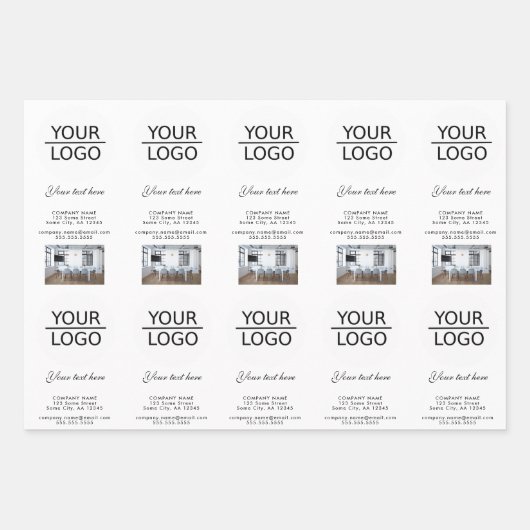 Hinzufügen eines Logos mit der Werbeaktion für ben Geschenkpapier Set (Vorderseite 3)