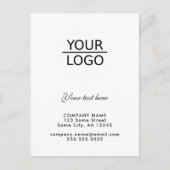 Hinzufügen eines Logos mit einer benutzerdefiniert Postkarte (Vorderseite)