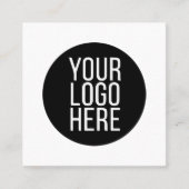 Hinzufügen eines Logos mit einfacher Minimalistisc Quadratische Visitenkarte (Vorderseite)