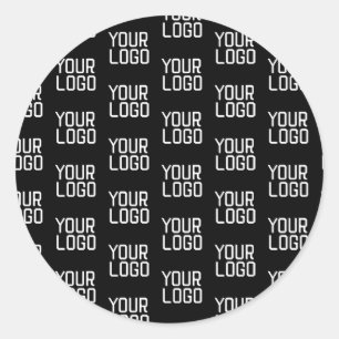 Hinzufügen eines Musters für wiederholte Logowiede Runder Aufkleber