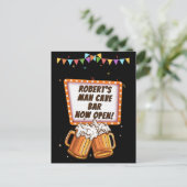 Hinzufügen eines Namensänderungs-Text-Man-Höhle-Ba Postkarte (Stehend Vorderseite)