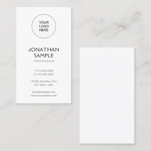 Hinzufügen eines neuen Logos - Eine neue Vorlage Visitenkarte (Vorne/Hinten)