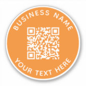 Hinzufügen eines QR-Code-Textscans Minimal Aufkleber (Vorderseite)