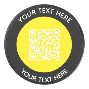 Hinzufügen eines QR-Code-Textscans Minimal Eishockey Puck