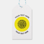 Hinzufügen eines QR-Code-Textscans Minimal Geschenkanhänger (Rückseite)
