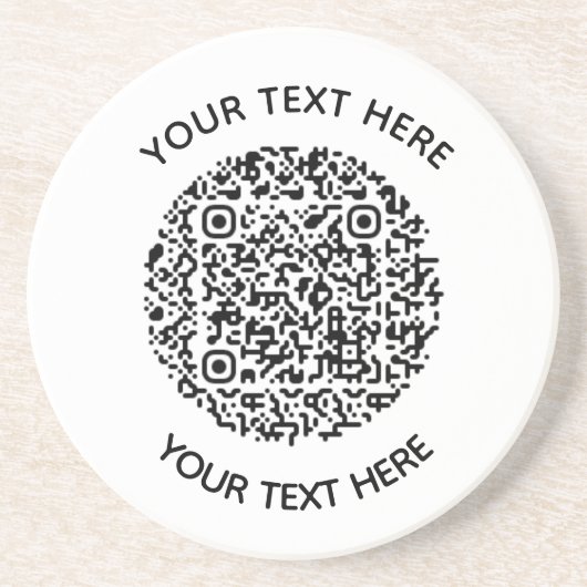 Hinzufügen eines QR-Code-Textscans Minimal Getränkeuntersetzer (Vorne)