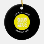 Hinzufügen eines QR-Code-Textscans Minimal Keramik Ornament (Vorne)