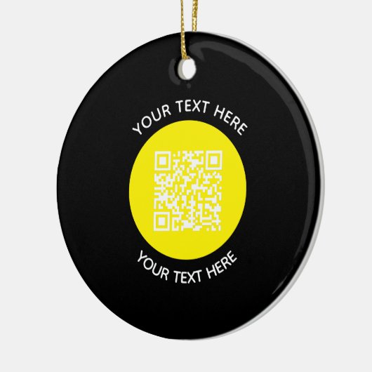 Hinzufügen eines QR-Code-Textscans Minimal Keramik Ornament (Links)