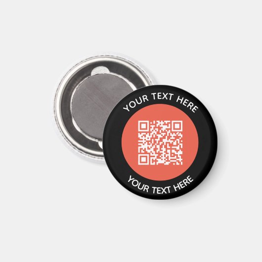 Hinzufügen eines QR-Code-Textscans Minimal Magnet (Vorderseite/Rückseite)