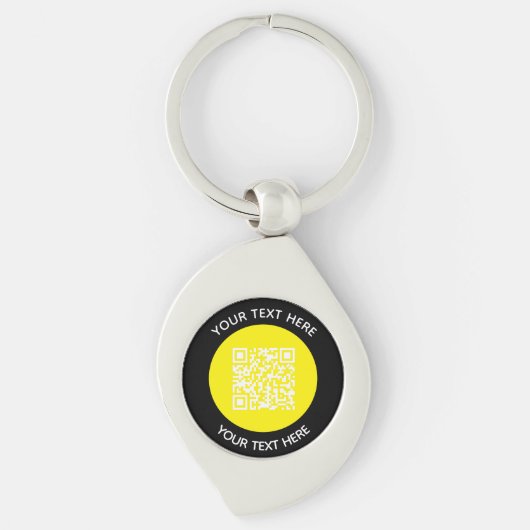 Hinzufügen eines QR-Code-Textscans Minimal Schlüsselanhänger (Vorderseite)