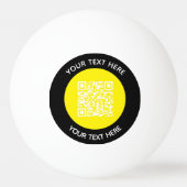 Hinzufügen eines QR-Code-Textscans Minimal Tischtennisball (Rückseite)