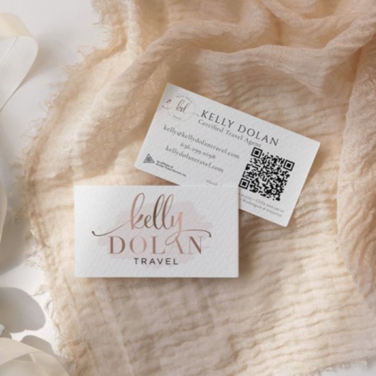 Hinzufügen eines QR-Logos Elegant Beruflich Visitenkarte