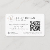 Hinzufügen eines QR-Logos Elegant Beruflich Visitenkarte (Rückseite)