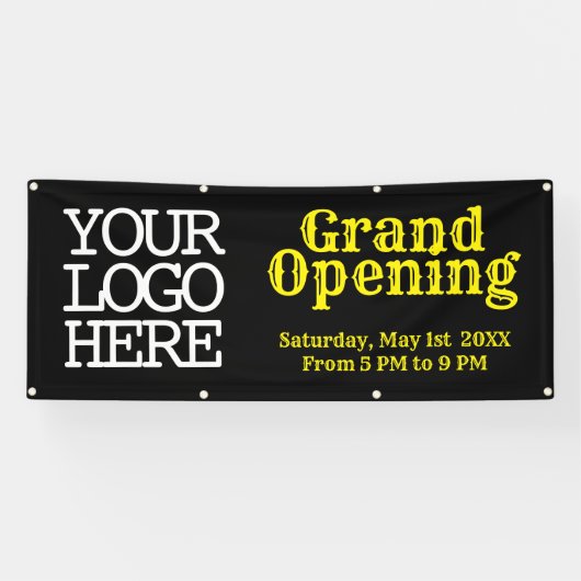 Hinzufügen eines schwarz-gelben Banners zum Öffnen Banner (Horizontal)