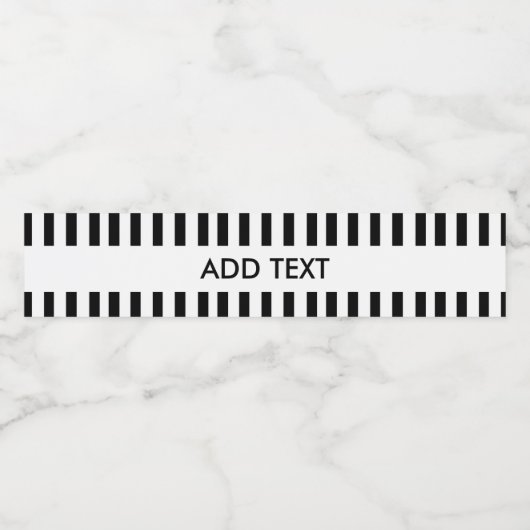 Hinzufügen eines Schwarz/Weiß-Textes Wasserflaschenetikett (Einzelnes Label)