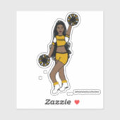 Hinzufügen eines Team-Aufklebers Gelb/Weiß/ Schwar Aufkleber (Blatt)