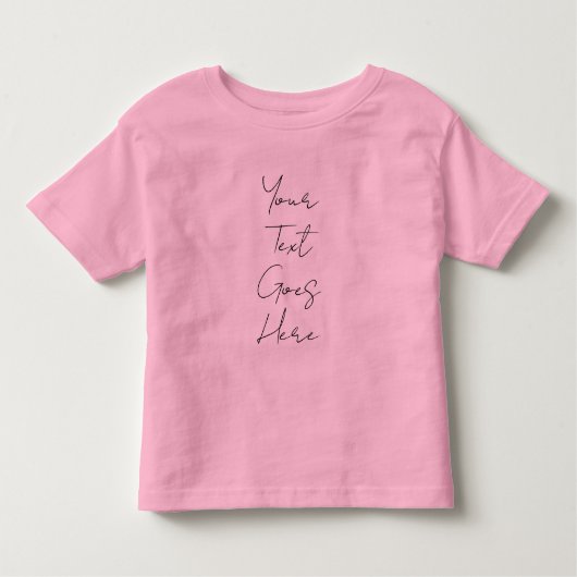 Hinzufügen eines Textbilds hier rosa benutzerdefin Kleinkind T-shirt (Vorderseite)