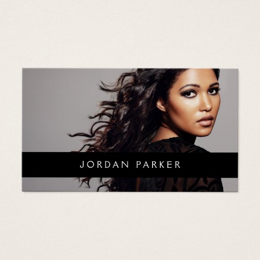 Hinzufügen Foto trendy Mode Modell schwarze Visite (Vorderseite)