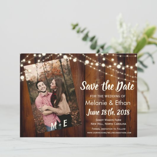 HINZUFÜGEN - Hochzeit speichern Sie das Datum der  Save The Date (Stehend Vorderseite)