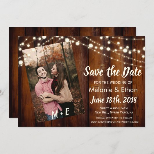 HINZUFÜGEN - Hochzeit speichern Sie das Datum der  Save The Date (Vorne/Hinten)