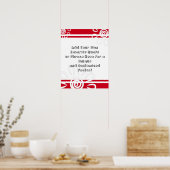 Hinzufügen Ihrer benutzerdefinierten Stripes-Blume Poster (Küche)