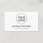 Hinzufügen Ihrer Beruflichen, weißen Logokarte Visitenkarte (Vorderseite)