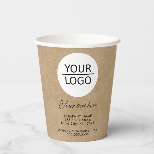 Hinzufügen Ihrer Logo-benutzerdefinierten Text-Wer Pappbecher (Rückseite)