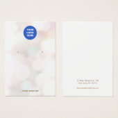 Hinzufügen Ihrer Logo-Bokeh-Ohrsichtkarte (Vorne & Hinten)